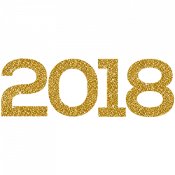 2018 Happy New Year Golden Letters transparent PNG - StickPNG