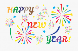 Graphic Transparent Library New Year Fireworks Clipart - New Year ...