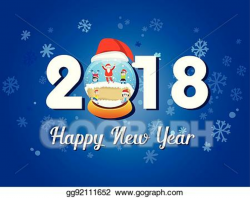 Vector Stock - Happy new year 2018. Clipart Illustration gg92111652 ...