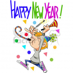 happy new year celebration vector cartoon art clipart. Royalty-free ...