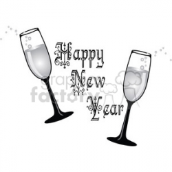 Happy New Year Glasses clipart . Royalty-free clipart # 387974