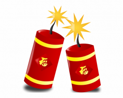 Happy Chinese New Year - Chinese New Year Fireworks Clipart ...