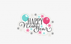 Happy New Year Title Scrapbook Cut File Cute Clipart - Happy New ...