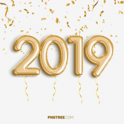 2019 Golden Balloon New Year Celebrate, Newyear, Happy Newyear, 2019 ...