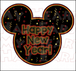 Happy New Year Mickey Mouse INSTANT DOWNLOAD digital clip art DIY ...