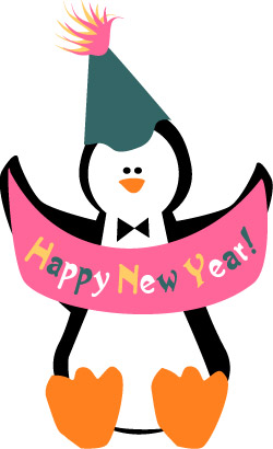 Happy New Year Penguin Banner | Clipart Panda - Free Clipart Images