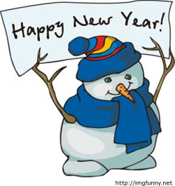 New Year snowman clipart image | Happy New Year | Happy new year ...