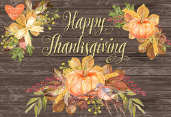 Watercolor Happy Thanksgiving cliparts