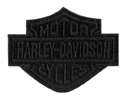 Harley-Davidson Black Bar & Shield Emblem Patch, SM 4 x 3.125 inch EM302302