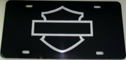 Harley Davidson Hd Motorcycle Black Acrylic Mirrored Tag License Plate