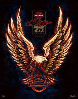 Eagle 75 (Official Harley-Davidson, Sturgis 75th Anniversary Print) - Hintz  Studio