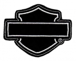 Harley-Davidson Genuine Blank Bar & Shield Frayed Emblem Patch, 4 x 3 inches