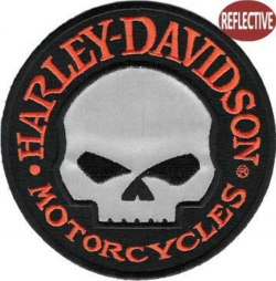 Harley-Davidson REFLECTIVE Skull Logo Patch