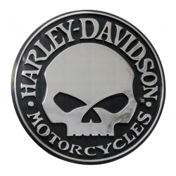 Harley-Davidson® Willie G Skull Chrome Injection Molded Emblem, Chrome  CG9113