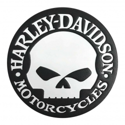 Harley-Davidson® Genuine Willie G Skull Leather Emblem Patch, 3.75 in.  HDEML1000