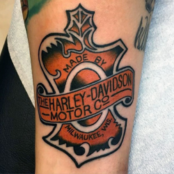 90 Harley Davidson Tattoos For Men - Manly Motorcycle Designs