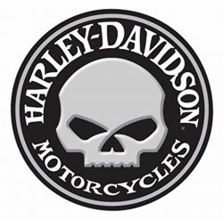 Harley-Davidson Embossed Willie G Skull Button Round Tin Sign, 14 inch  2011021