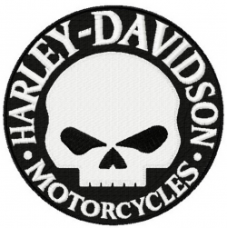 Harley Davidson Willie G logo embroidery design