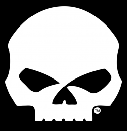 Willie g skull harley davidson rear window sticker - Diesel Power Plus Store