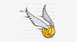 The Golden Snitch Back - Harry Potter Quidditch Clipart - Free ...