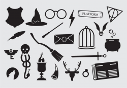 Large set of sorcery wizard icons - Download Free Vector Art, Stock ...