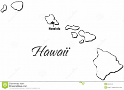 Hawaii State Clipart Black And White