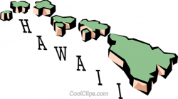 Hawaii state map Royalty Free Vector Clip Art illustration ...