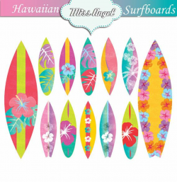 Hawaiian clipart surfboard, Hawaiian surfboard Transparent ...