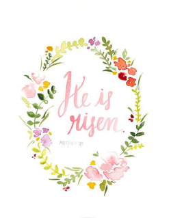 Dowloadable option! Easter Flower Wreath Print, \