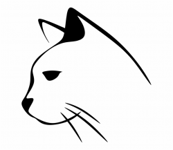 Cat Face Clipart Black And White Outline - Cat Head Clip Art ...