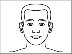 Clip Art: Parts of the Body: Head B&W Unlabeled I abcteach ...