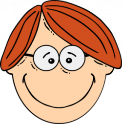 Smiling Red Head Boy With Glasses Clip Art at Clker.com ...