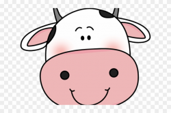 Calf Face Cliparts - Cute Cow Head Clipart, HD Png Download ...