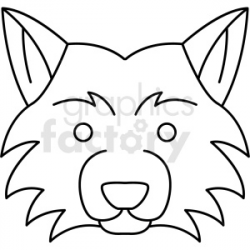 black and white fox head icon . Royalty-free icon # 409818