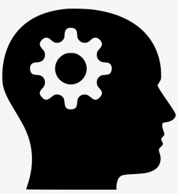 Gear Head Comments - Thinking Clipart Black Background ...