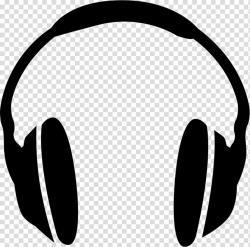 Headphones grayscale illustration, Headphones Audio ...