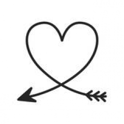 Heart With Arrow Clip Art - Royalty Free - GoGraph