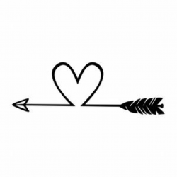 Heart arrow | Heart with arrow, Silhouette design, Tattoos