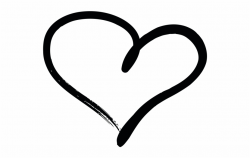 Hand Drawn Heart Black Drawn Heart Transparent - Clip Art ...