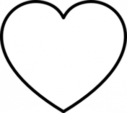 White Heart With Black Outline Clip Art at Clker.com ...