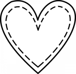 Heart clipart black and white black and white heart outline ...