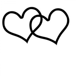 Heart clipart black and white double heart clipart - WikiClipArt