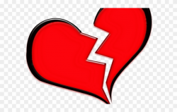 Broken Heart Clipart Simple - Broken Heart Clip Art - Png Download ...