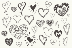 Heart clip art doodle - 15 clip arts for free download on EEN