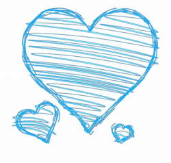 ftestickers #love #hearts #doodles #doodleart #blue - Drawn Heart ...