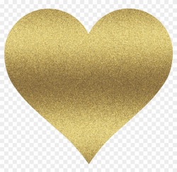 Glitter Heart Clipart - Gold Glitter Heart Clipart, HD Png Download ...