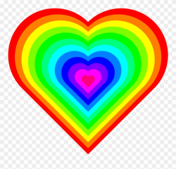 Heart Clipart Free Clip Art Of Hearts Clipart Clipart - Rainbow ...