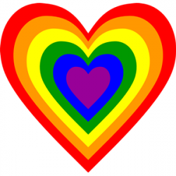 Rainbow heart clipart, cliparts of Rainbow heart free download (wmf ...