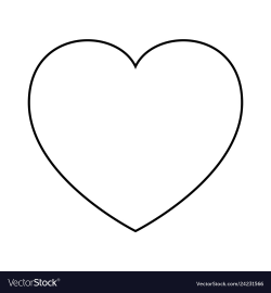 Human heart silhouette outline love design