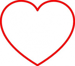 Red Heart Outline Clip Art free image